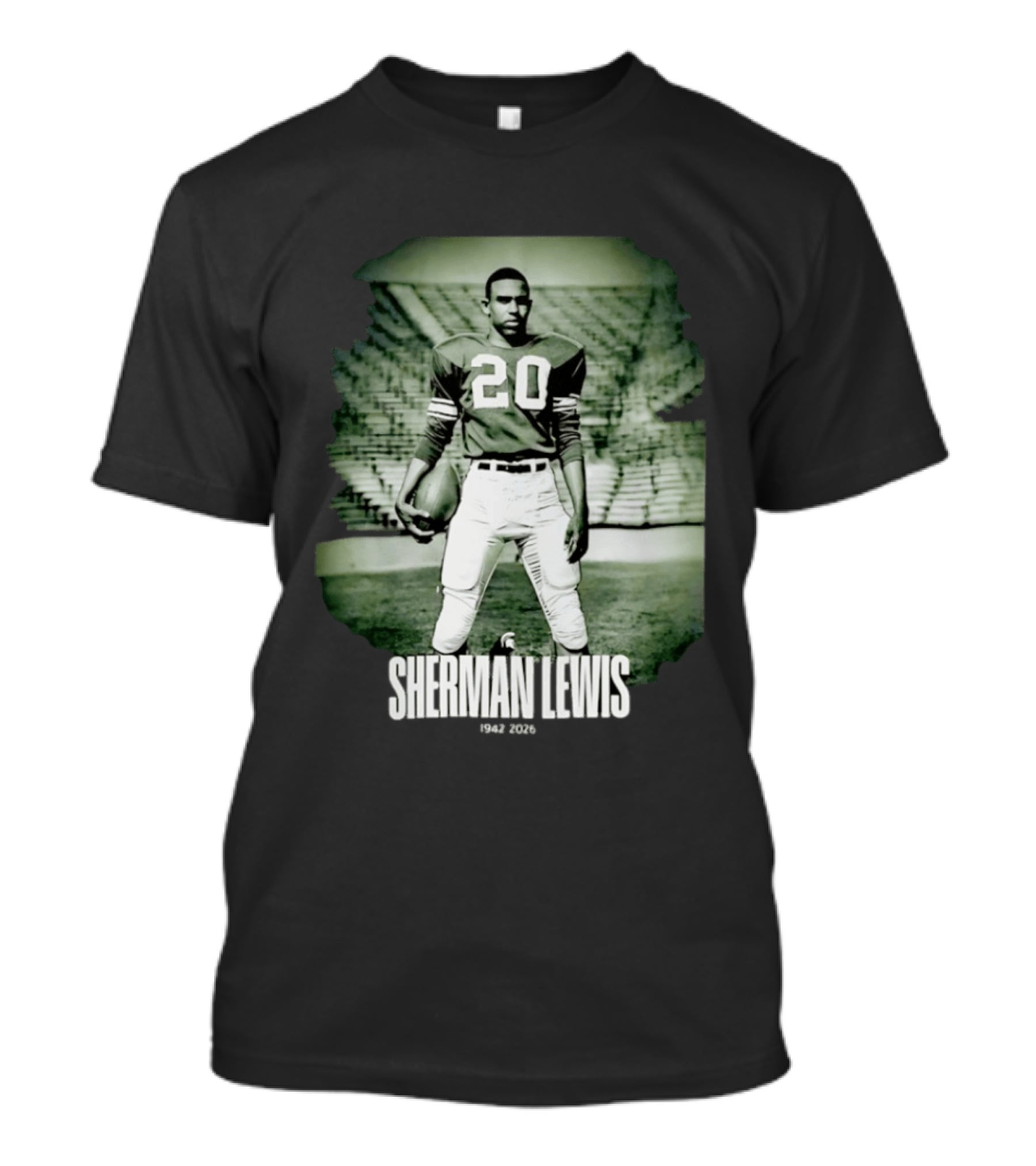Sherman Lewis 1942 2026 Legendary Number 20 Football T-Shirt
