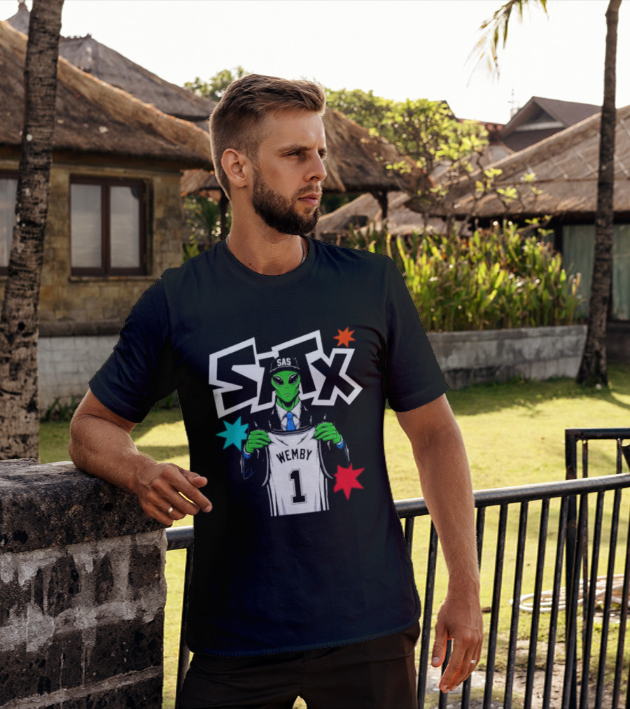 SATX SAS Wemby Alien Holding Wemby 1 Jersey T-Shirt