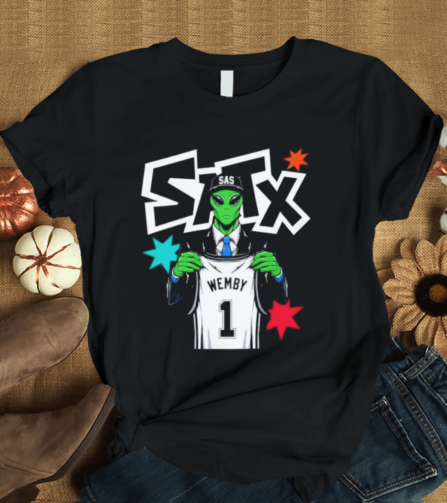 SATX SAS Wemby Alien Holding Wemby 1 Jersey T-Shirt