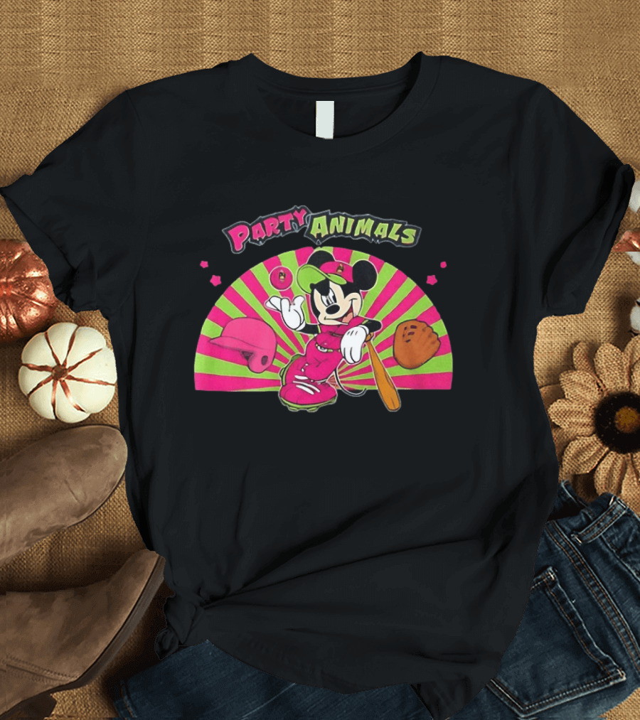 Savannah Party Animals Mickey Mouse Baseball Fun 2026 T-Shirt