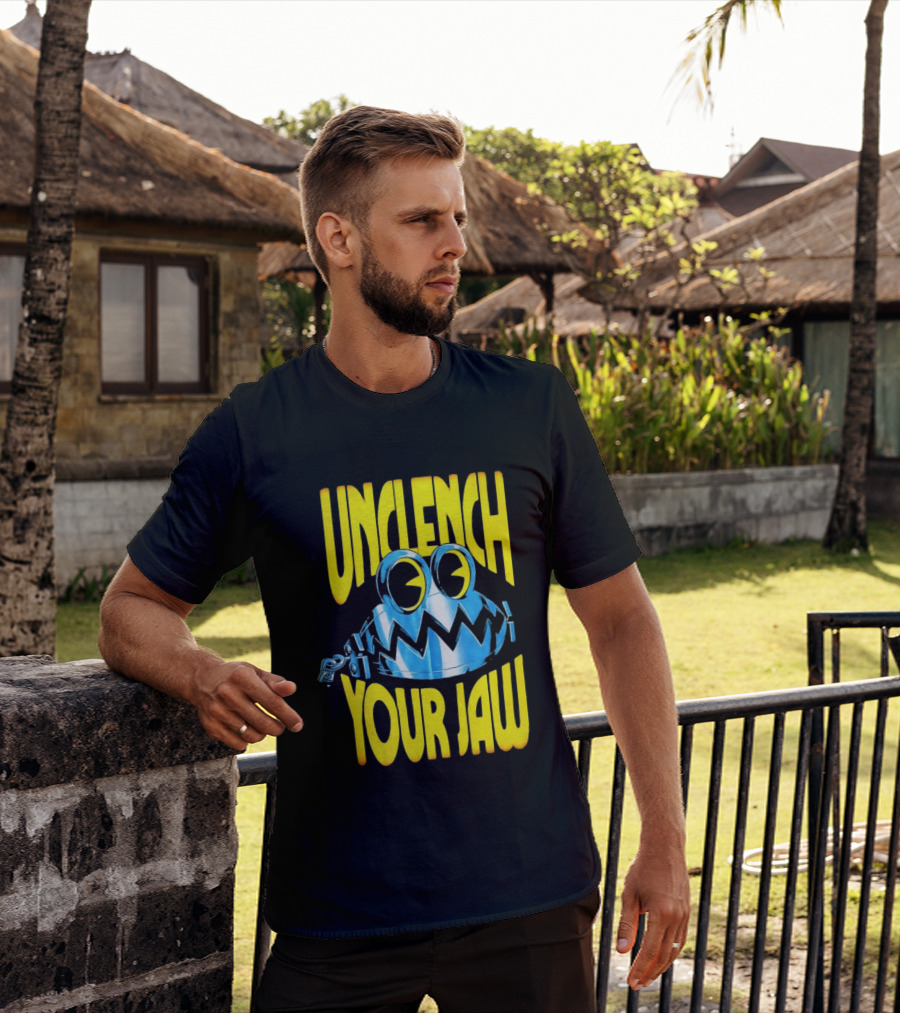 Unclench Your Jaw Blue Metal Trap Cartoon T-Shirt