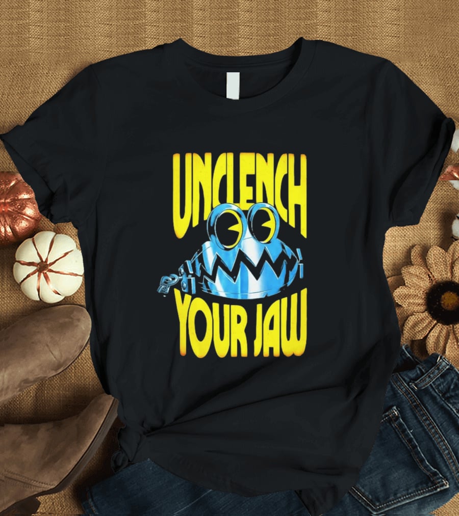 Unclench Your Jaw Blue Metal Trap Cartoon T-Shirt