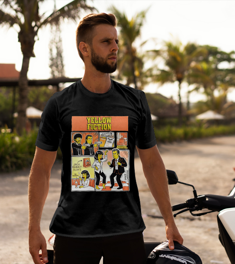 Yellow Fiction Royale Cheese Dance Champions Jack Rabbit Slim's T-Shirt