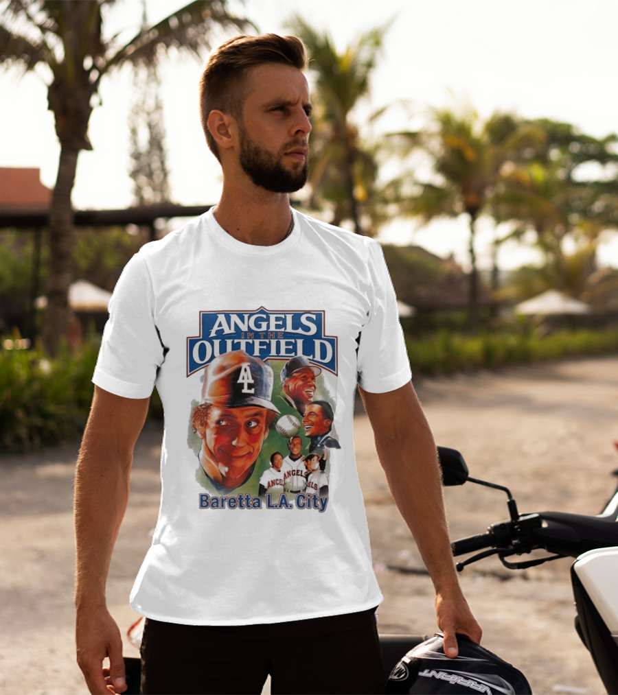 Angels In The Outfield Baretta LA City Players Baseball Movie T-Shirt