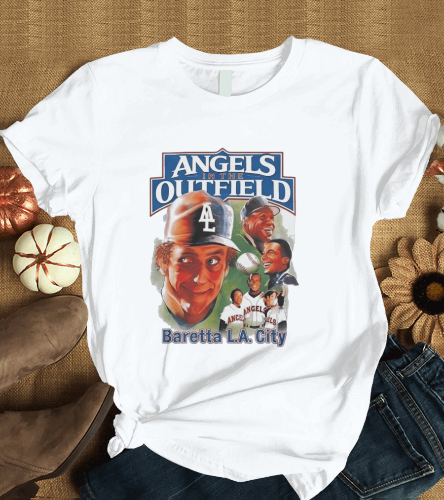 Angels In The Outfield Baretta LA City Players Baseball Movie T-Shirt