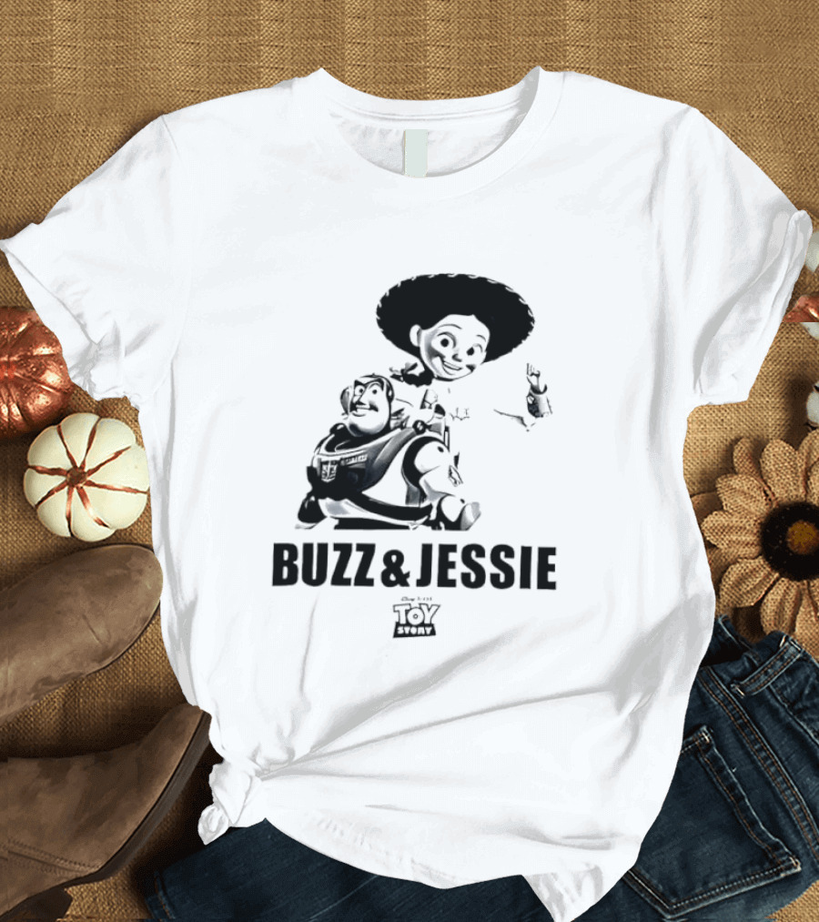 Buzz Lightyear Jessie Toy Story Disney Cartoon Characters T-Shirt