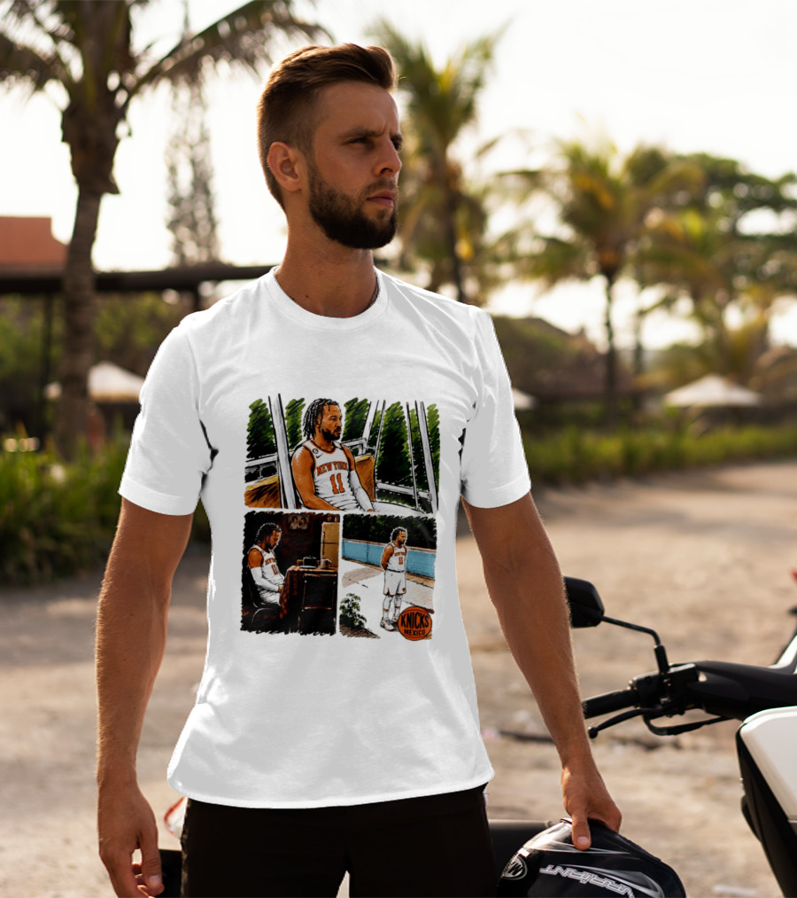 Jalen Brunson New York Knicks NBA Mexico Waiting For The Next Victim Meme T-Shirt