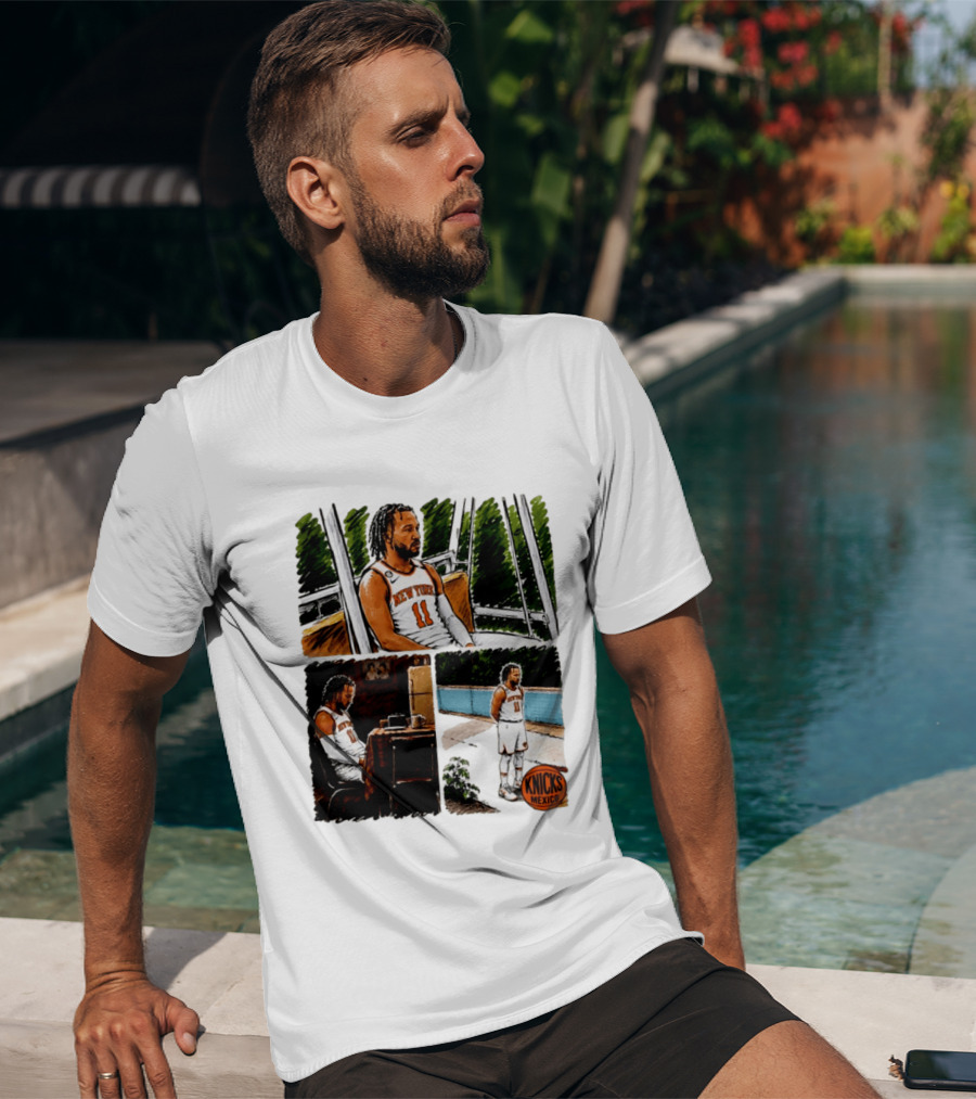 Jalen Brunson New York Knicks NBA Mexico Waiting For The Next Victim Meme T-Shirt