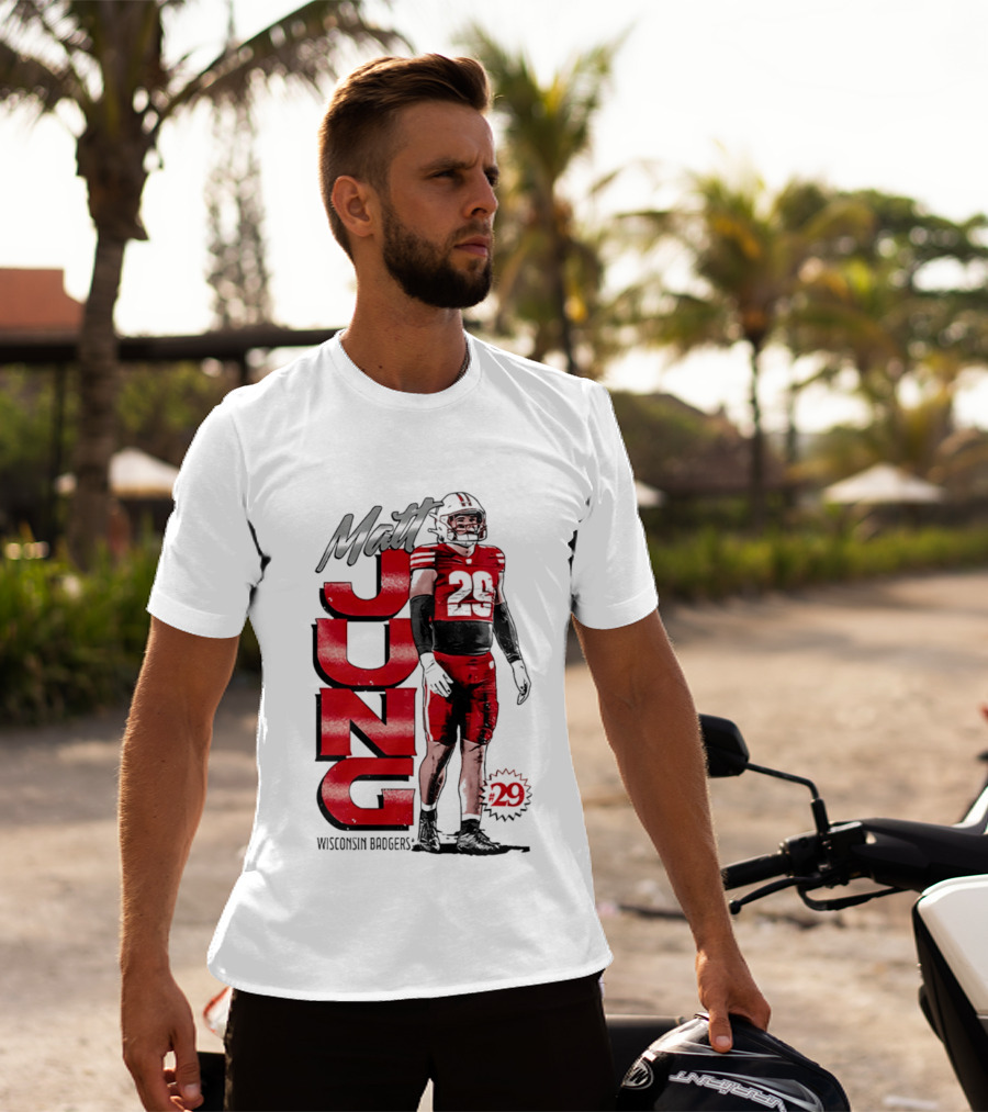 Matt Jung Wisconsin Badgers Football NCAA 29 T-Shirt