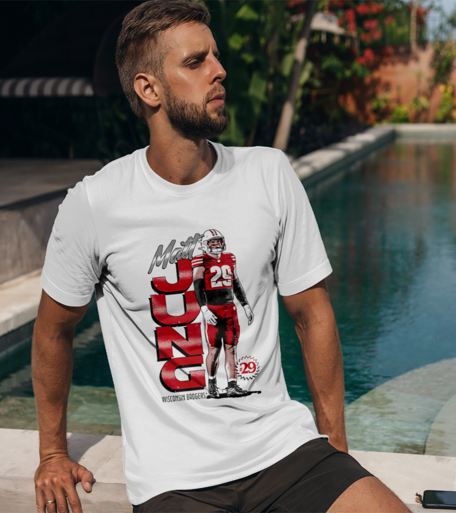 Matt Jung Wisconsin Badgers Football NCAA 29 T-Shirt