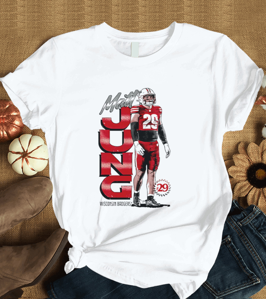 Matt Jung Wisconsin Badgers Football NCAA 29 T-Shirt