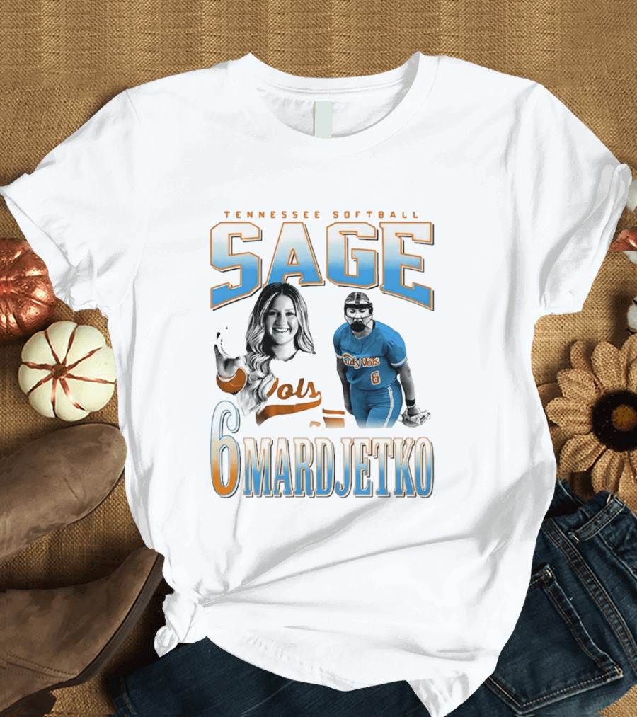 Tennessee Softball Sage Mardjetko 6 Lady Vols T-Shirt