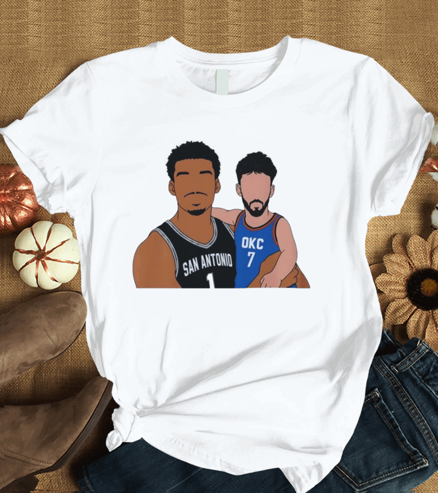 San Antonio Victor Wembanyama OKC Chet Holmgren Basketball T-Shirt