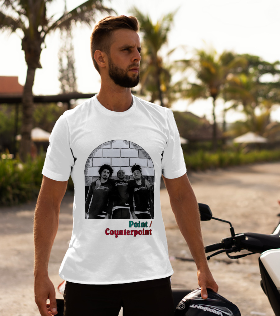 San Antonio Spurs Basketball Player Trio Point Counterpoint T-Shirt