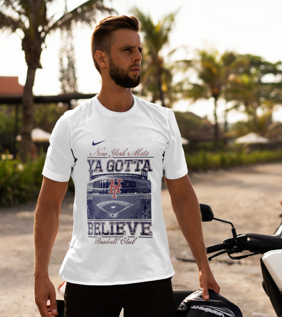 New York Mets Ya Gotta Believe Baseball Club 1969 1986 Nike T-Shirt