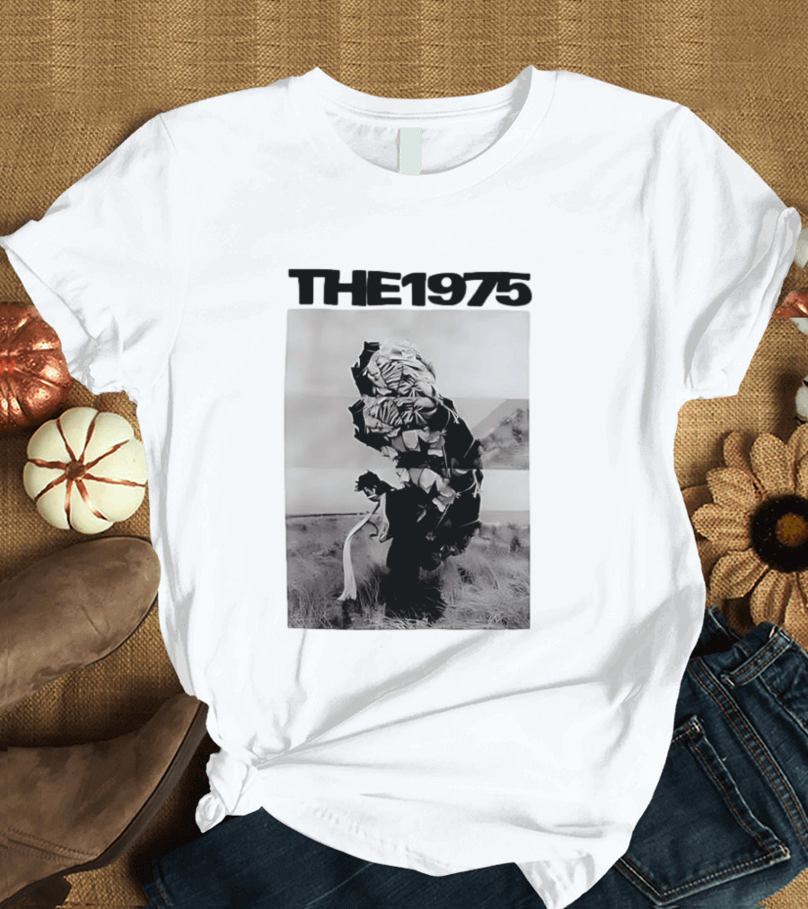 The 1975 Abstract Monochrome Figure And Floral Compilation T-Shirt