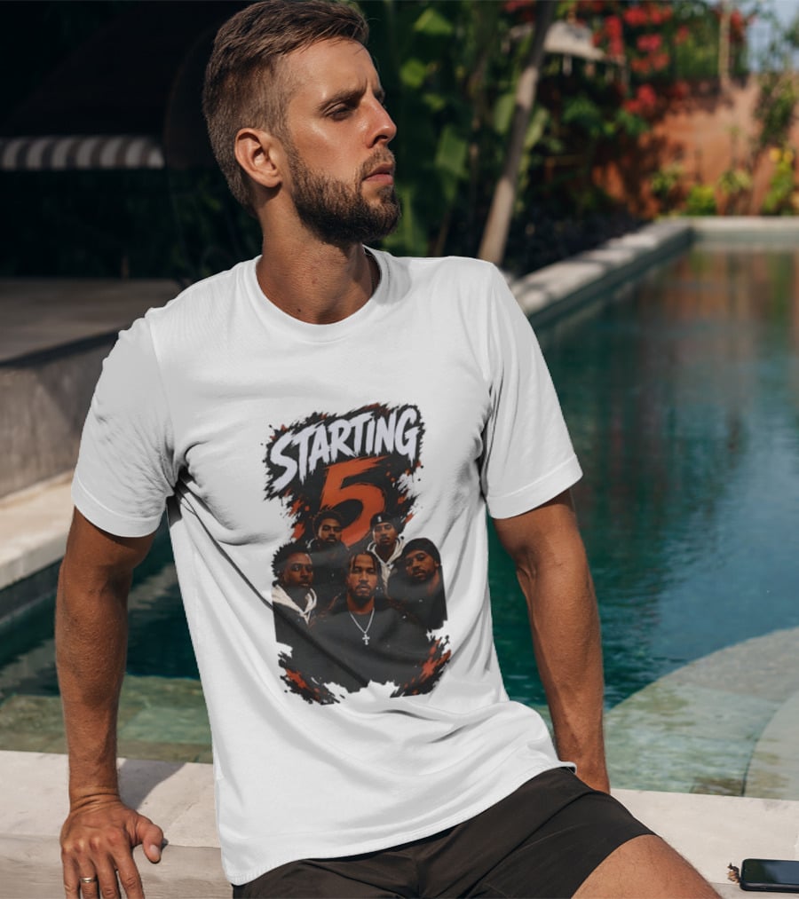 Starting 5 Basketball Hoop Squad Court Commanders New York Knicks T-Shirt