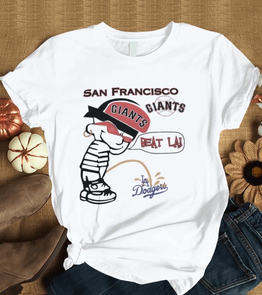 San Francisco Giants Beat LA Dodgers Peanuts T-Shirt