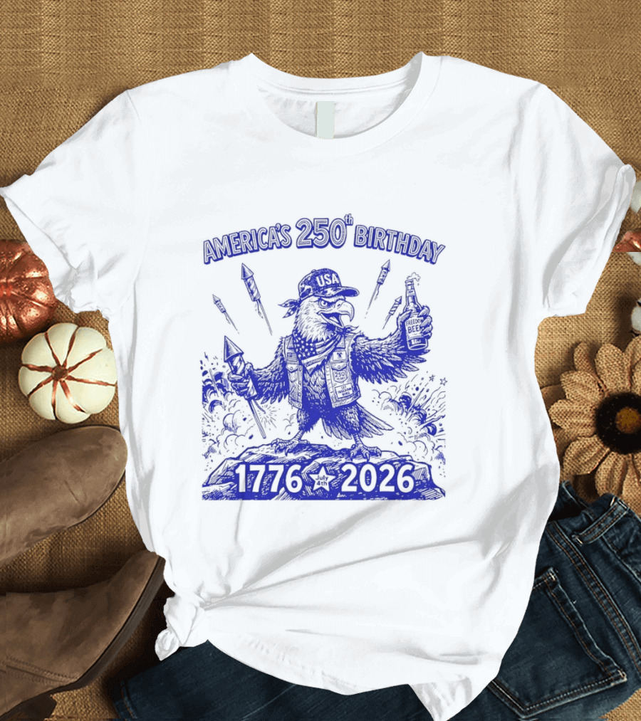 America's 250th Birthday Semiquincentennial Eagle 1776 2026 T-Shirt