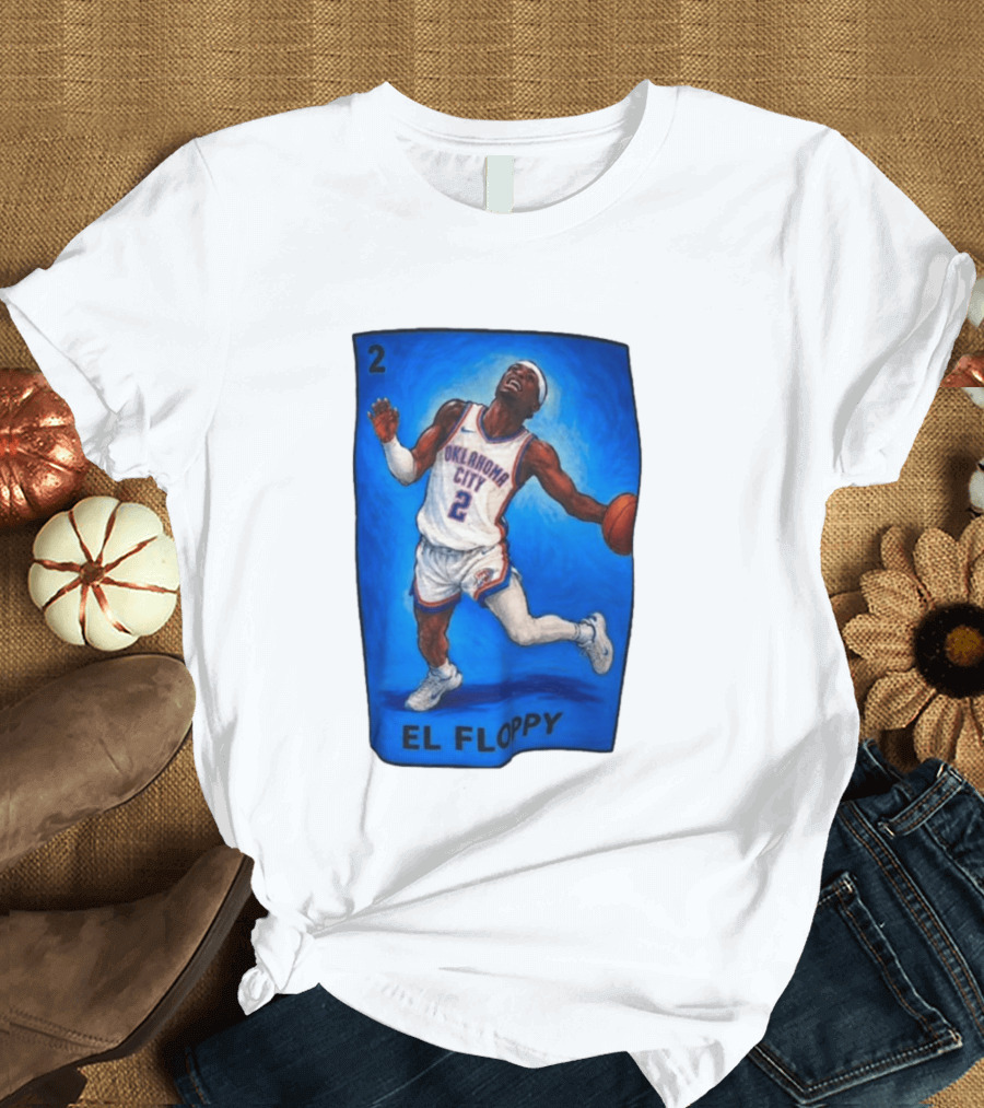 Shai Gilgeous Alexander Oklahoma City 2 El Floppy Basketball T-Shirt