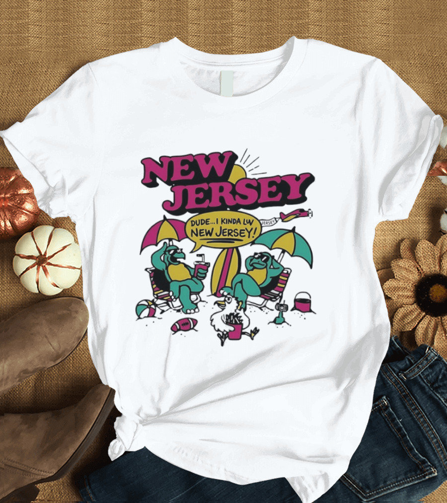 New Jersey Dude I Kinda Luv Beach Vibes With Beach Animals T-Shirt