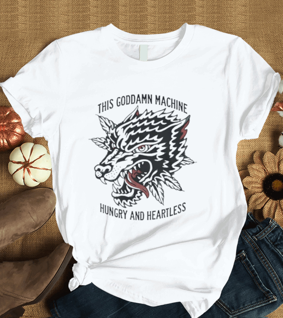 The Wonder Years This Goddamn Machine Wolf Head Hungry And Heartless T-Shirt