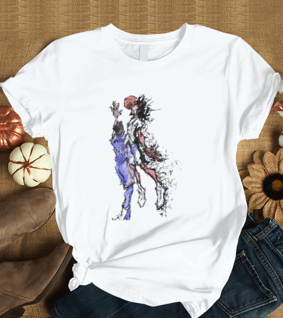 Oklahoma Basketball Number 25 Exploding Sketch Dunk Dynamic Sports T-Shirt