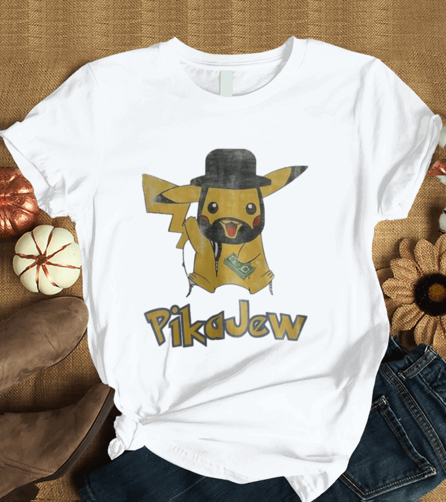 Pikachu PikaJew Meme Wearing Hat And Holding Money T-Shirt