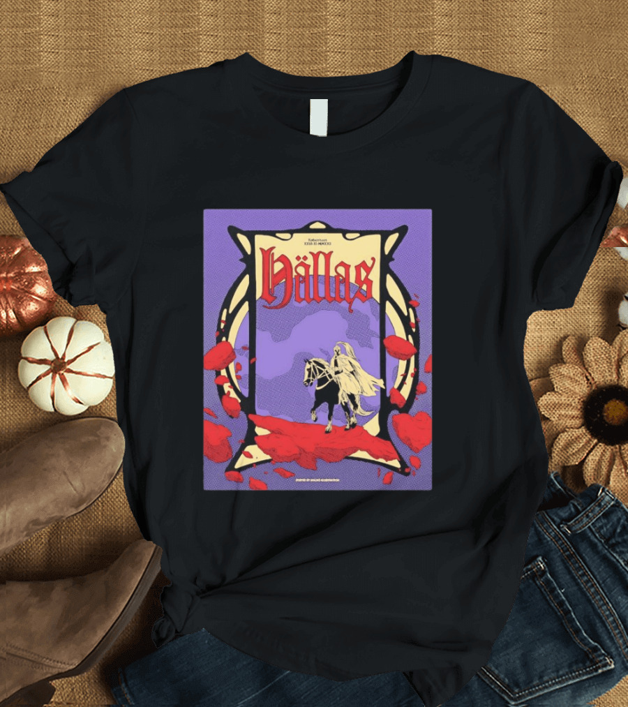 Hällas Konsert XXI IV MMXXII Knight On Horse In Red Flowers T-Shirt