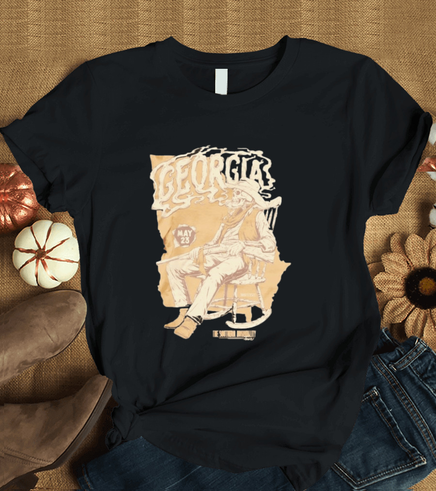 Georgia Skeleton Cowboy Southern Hospitality Tour May 23 MMXXVI T-Shirt