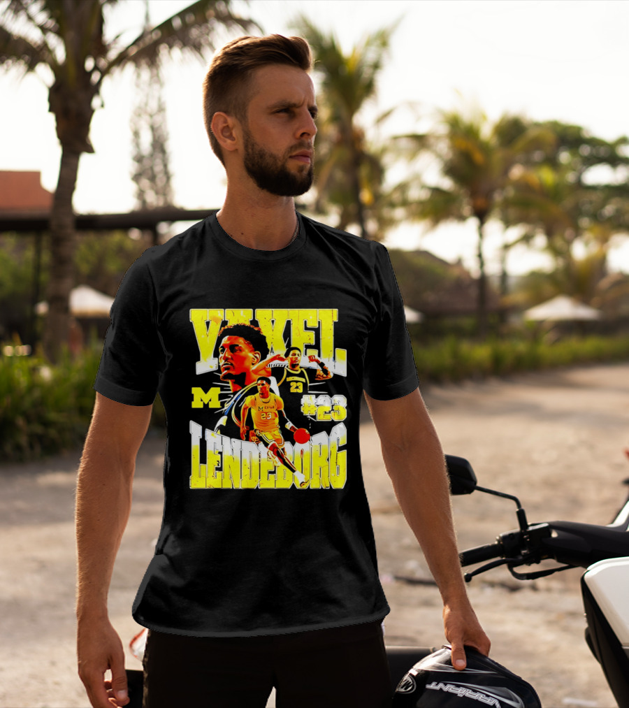 Yaxel Lendeborg #23 Michigan Wolverines Basketball M Player T-Shirt