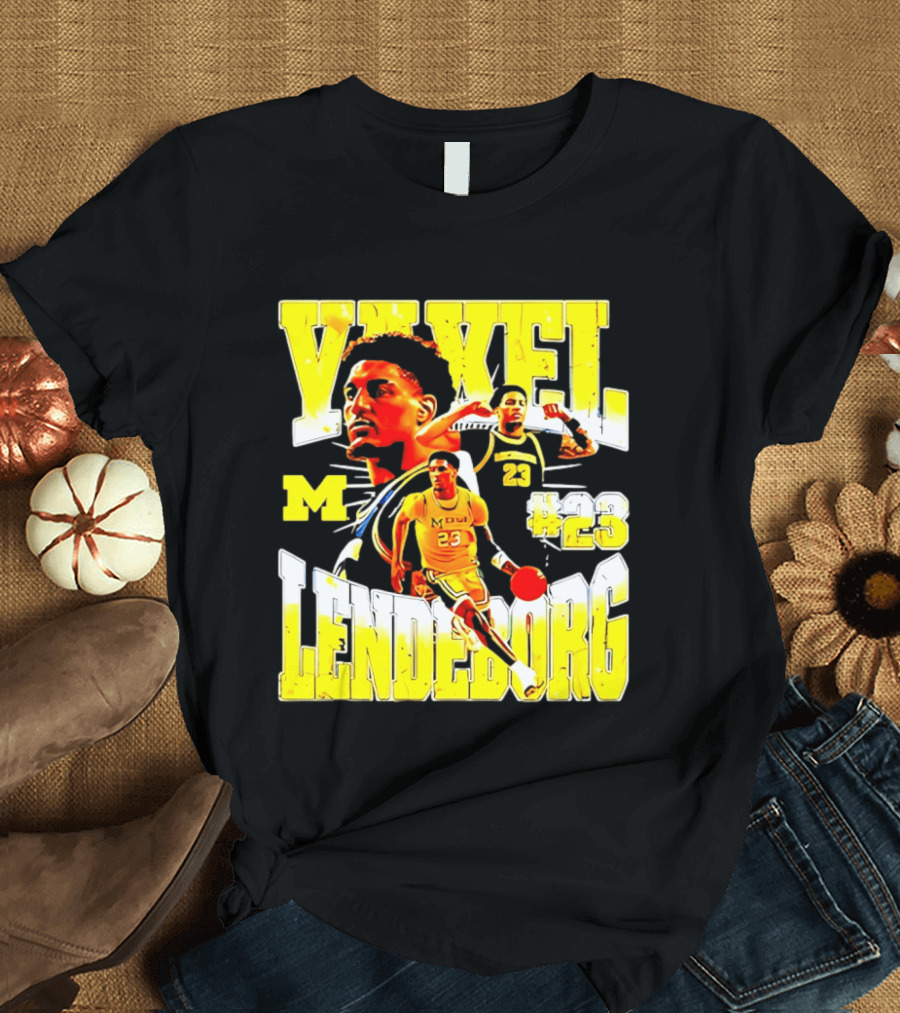Yaxel Lendeborg #23 Michigan Wolverines Basketball M Player T-Shirt