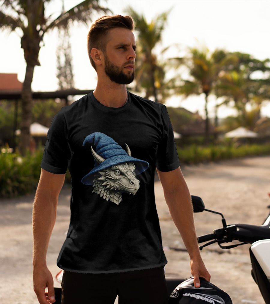 Beanie Dragon Wizard Hat Fantasy Creature T-Shirt
