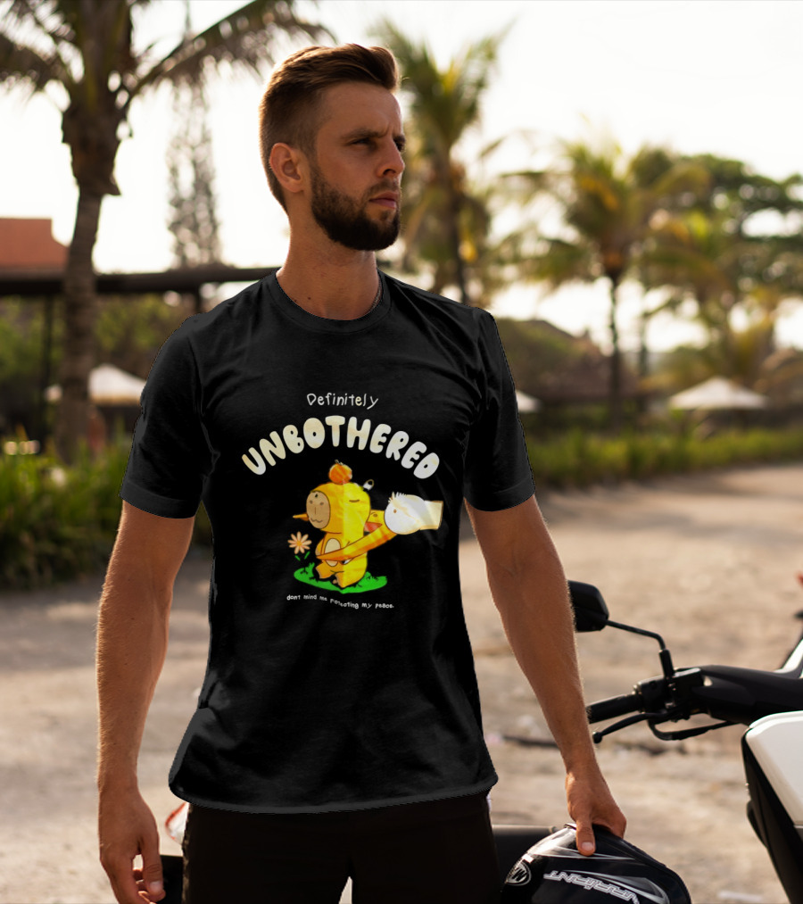 Capybara Definitely Unbothered Don't Mind Me Protecting My Peace T-Shirt