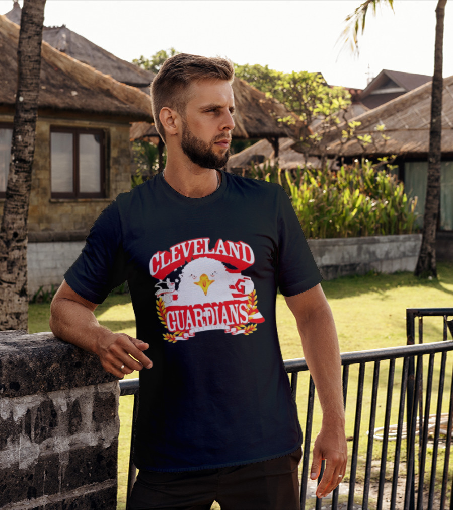 Cleveland Guardians Bald Eagle American Flag Baseball Est 1901 T-Shirt