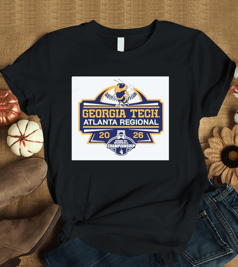 Georgia Tech Yellow Jackets Atlanta Regional 2026 NCAA DI Baseball Championship T-Shirt