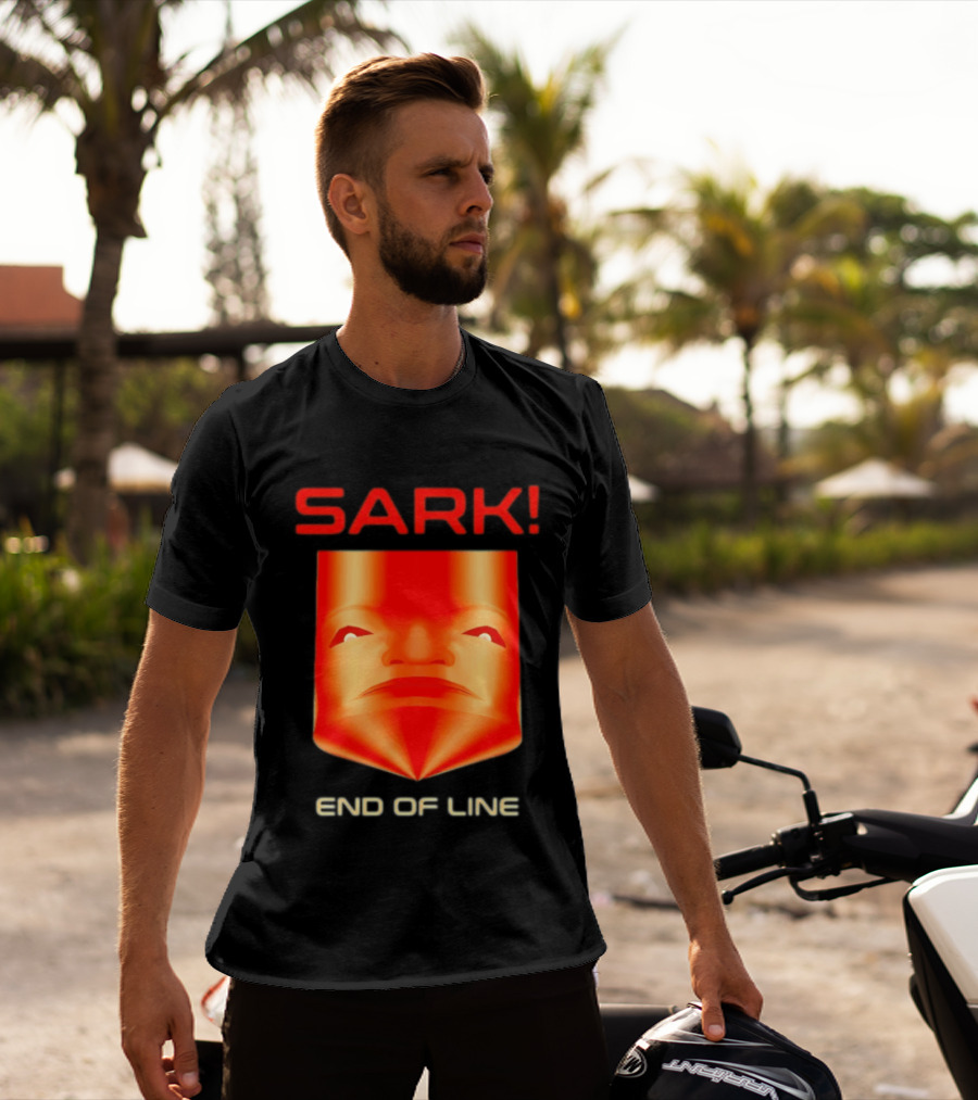 Sark End Of Line Retro Gaming Villain Face T-Shirt