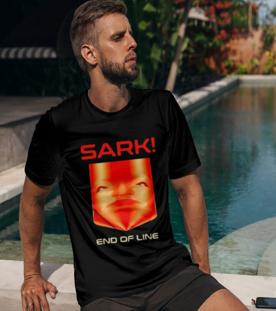 Sark End Of Line Retro Gaming Villain Face T-Shirt