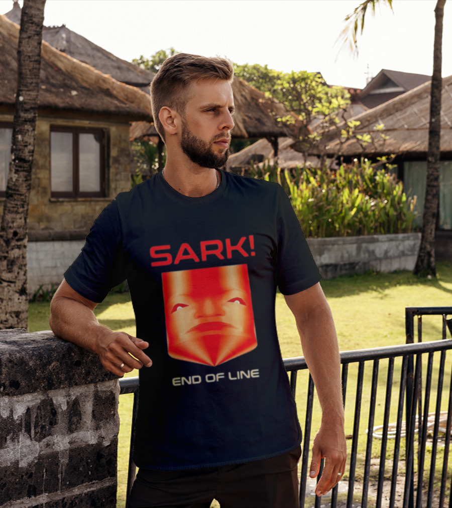 Sark End Of Line Retro Gaming Villain Face T-Shirt