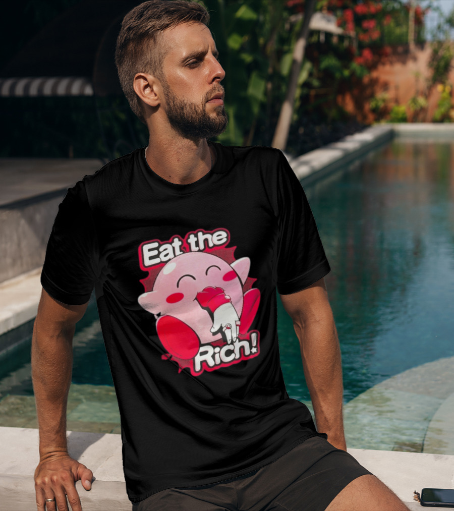 Kirby Eat The Rich Meme Video Game Character Trend T-Shirt
