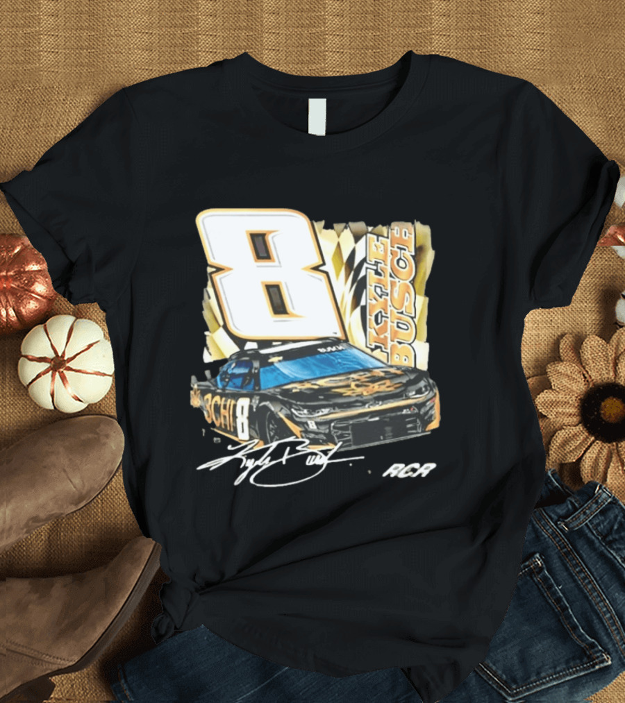 Kyle Busch 8 RCR NASCAR Race Car Signature T-Shirt