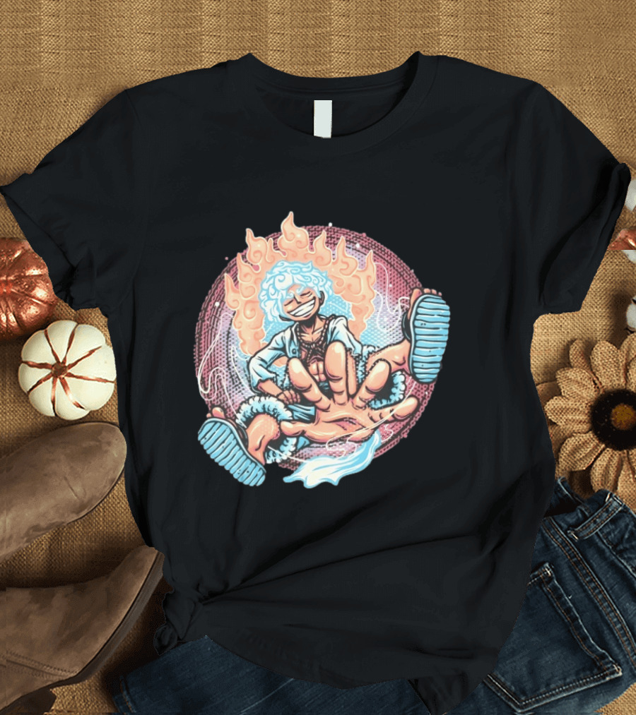 Luffy's Awakened Gear 5 Pirate King Manga Anime T-Shirt