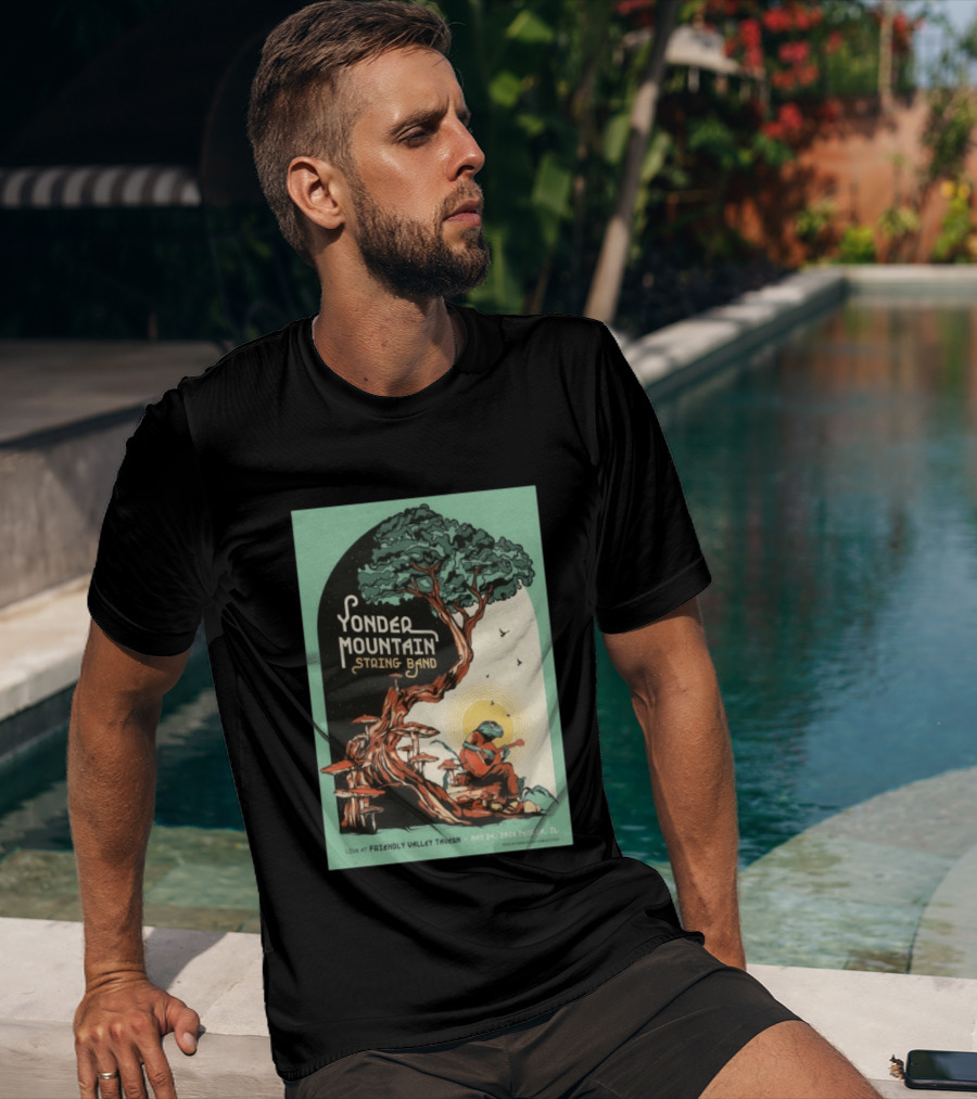 Yonder Mountain String Band Live At Friendly Valley Tavern Peoria IL May 24 2026 T-Shirt