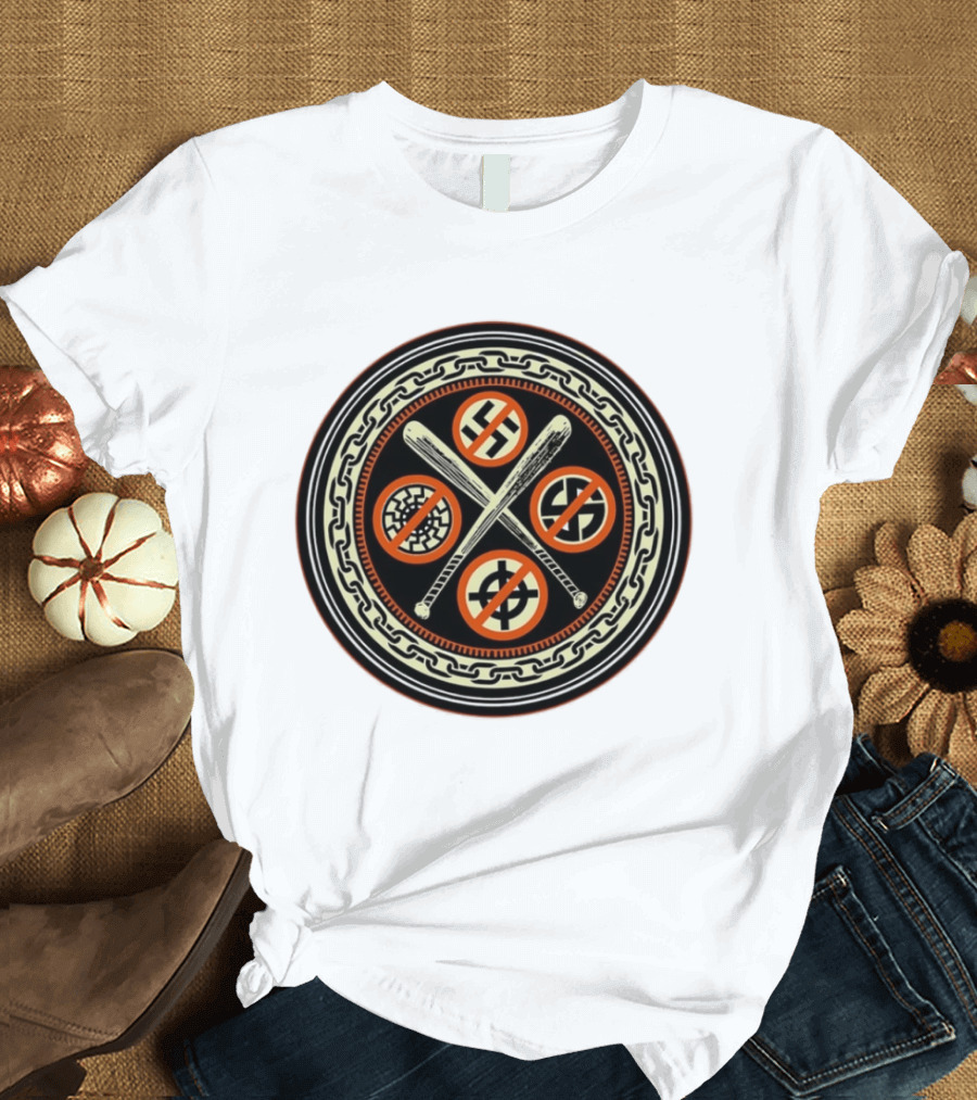 Antifascist Action Symbol No Nazis Iconography T-Shirt