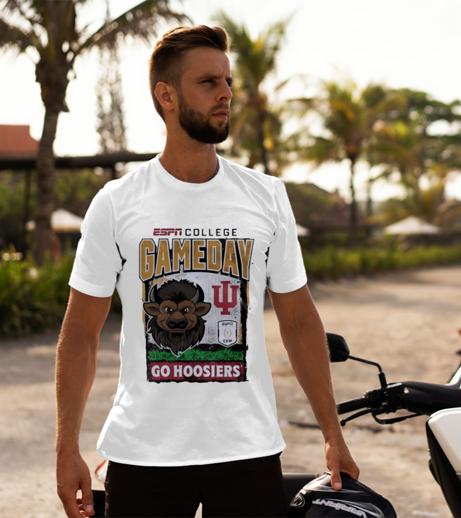 ESPN College Gameday Go Hoosiers IU Buffalo Football T-Shirt