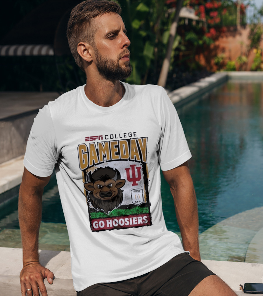 ESPN College Gameday Go Hoosiers IU Buffalo Football T-Shirt