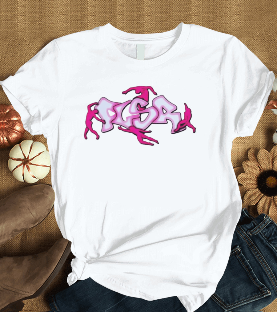 Flsr Figures Climbing Pink Graffiti T-Shirt