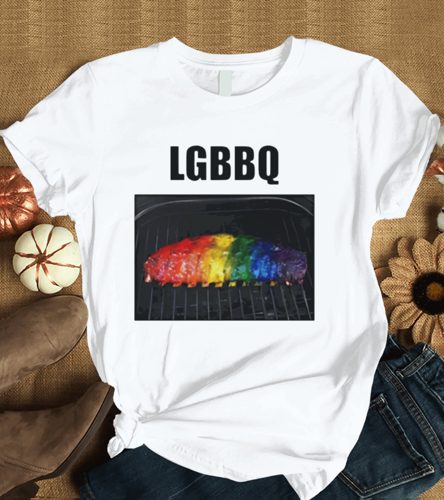 LGBBQ Rainbow Ribs LGBTQ BBQ T-Shirt