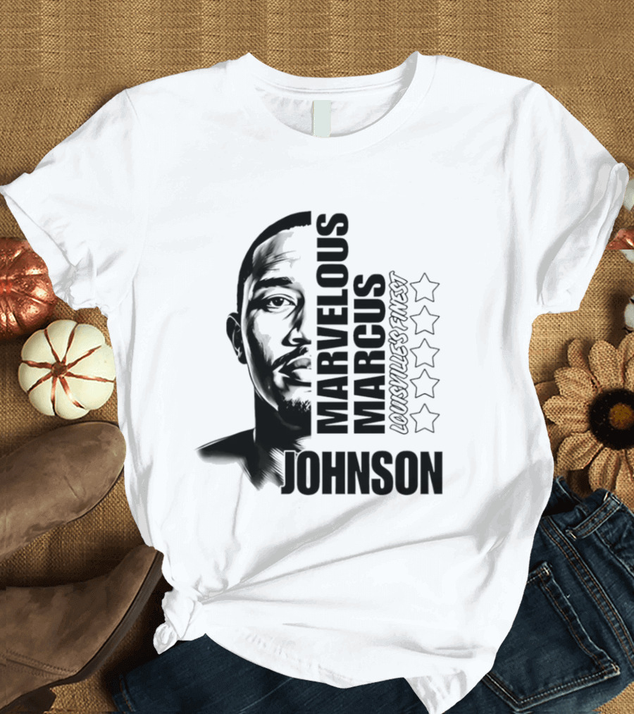 Marvelous Marcus Johnson Louisville's Finest Five Stars T-Shirt