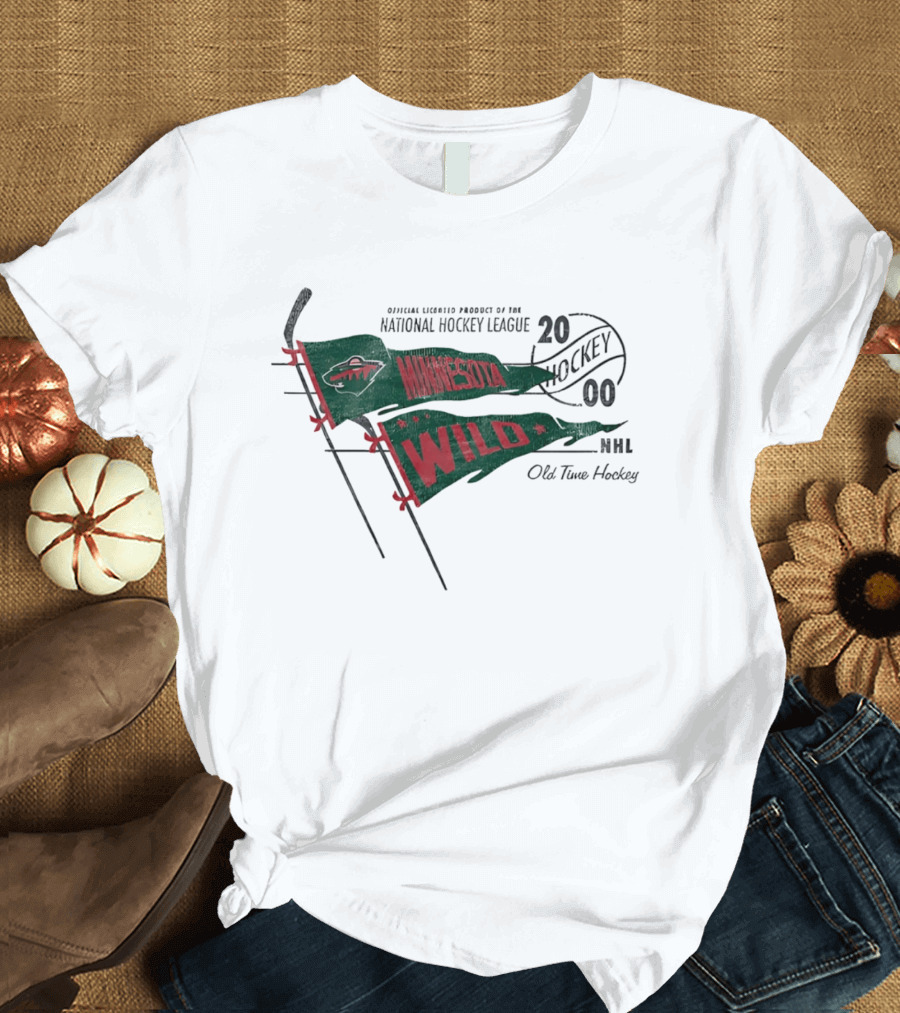 Minnesota Wild Official Licensed Product National Hockey League 2000 Old Time Hockey NHL T-Shirt